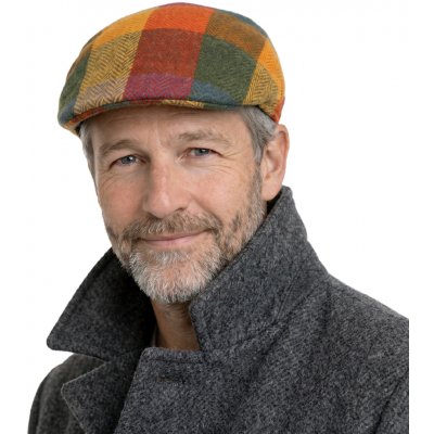 Fiebig pánská zimní bekovka Harris Tweed oranžová kostka – Hledejceny.cz