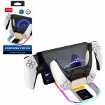 iPega P5P11 Charger Dock s RGB 2v1 Playstation Portal Remote Player a PS5 Ovladač White – Zboží Živě