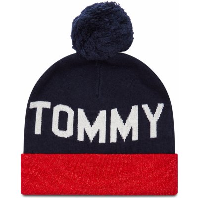 Tommy Jeans Tommy Hilfiger dámská modrá čepice TJW Seasonal Lurex Beanie