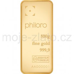 Valcambi Philoro zlatý slitek 500 g