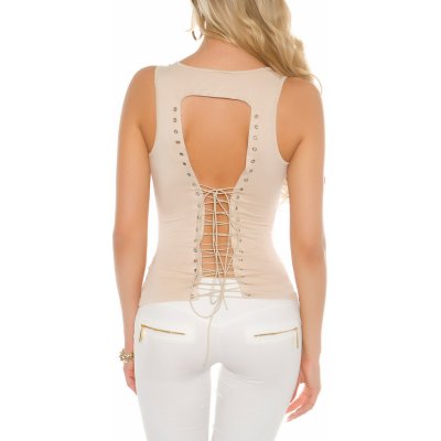 Sexy KouCla with lacing on back BEIGE – Zbozi.Blesk.cz