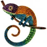 Gaira brož Chameleón 340057 žlutá – Zboží Mobilmania