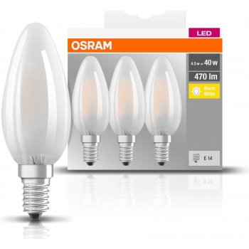 Osram LED A++ A++ E E14 tvar svíčky 4 W = 40 W teplá bílá