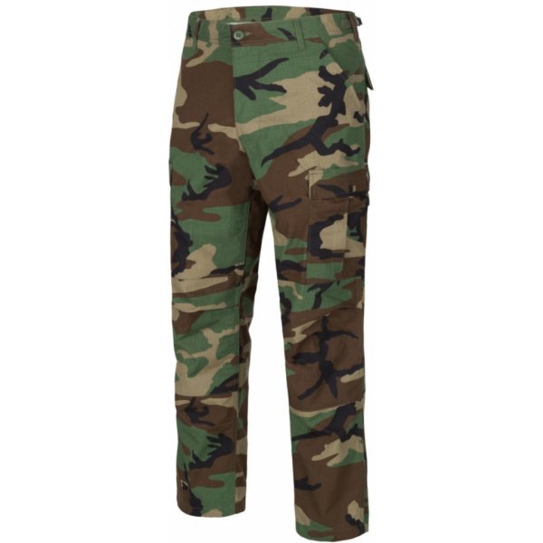 Army a lovecké kalhoty a šortky Kalhoty Helikon-Tex BDU Poly woodland