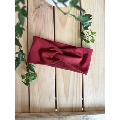 Jsem máma Čelenka s uzlem Merino Červená – Zboží Dáma