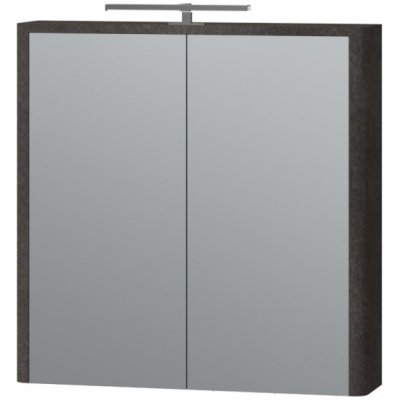 Kingsbath Livorno Structure Stone 70 zrcadlová skříňka do koupelny s LED osvětlením – Zboží Mobilmania