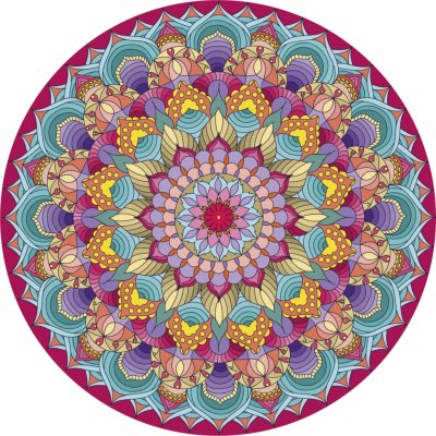 Grafix Diamantový obrázek Mandala růžová 30 cm na plátně
