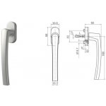 ROTO KLIKA PRO VÝKLOPNĚ-POSUVNÁ OKNA A BALKONOVÉ DVEŘE délka 160 mm Barva: Střední bronz – Zboží Mobilmania