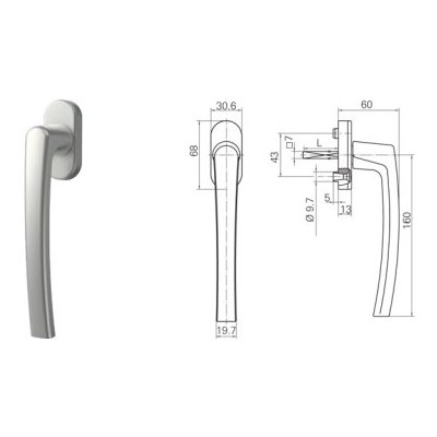 ROTO KLIKA PRO VÝKLOPNĚ-POSUVNÁ OKNA A BALKONOVÉ DVEŘE délka 160 mm Barva: Střední bronz – Zboží Mobilmania