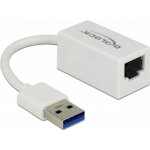 Delock Adaptér Super Speed USB (USB 3.1 Gen 1) s USB Typ-A samec > Gigabit LAN 10/100/1000 Mbps kompaktní bílá – Hledejceny.cz