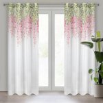 Bílá záclona s květinovým motivem Šírka 140 cm | Dĺžka 250 cm biela – Zboží Mobilmania
