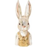 Dekorace busta králík se zlatým třpytem - 12*12*29 cm - Clayre & Eef – Hledejceny.cz