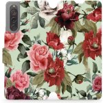 Mobiwear - Sony Xperia 10 V - MD06P Růže a květy na světle zelené – Zboží Živě