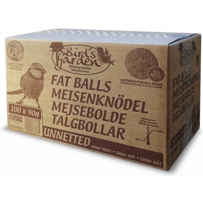 Birds Garden kuliček pro sýkory bez sítě v kartonu 100 x 90 g – Zboží Dáma