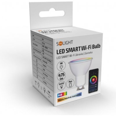 Solight Chytrá WiFi žárovka LED GU10 5W RGB – Zboží Mobilmania