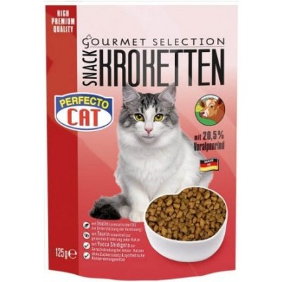 Perfecto Cat Kroketten snack 20,5% s HOVĚZÍ 125 g