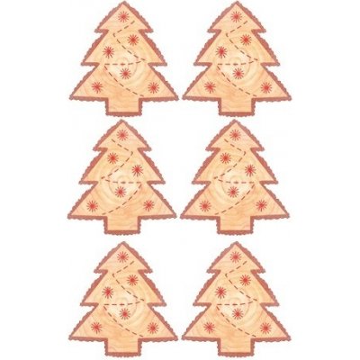 Anděl Přerov s.r.o. Stromek dřevěný s lepíkem 4,5 cm 6 ks – Hledejceny.cz