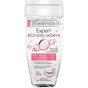 Bielenda Clear Skin Expert Special odličovač očního make-upu na umělé řasy Oil Free 150 ml