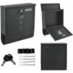 Ocelová poštovní schránka antracitová se zámkem HPB2210-GS – Zbozi.Blesk.cz