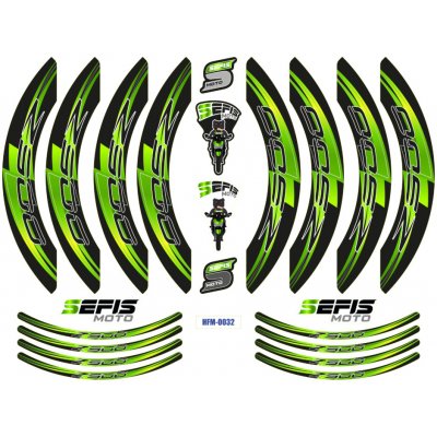 SEFIS PREMIUM ST 1 dvoudílné polepy na kola Kawasaki Z900 | Zboží Auto