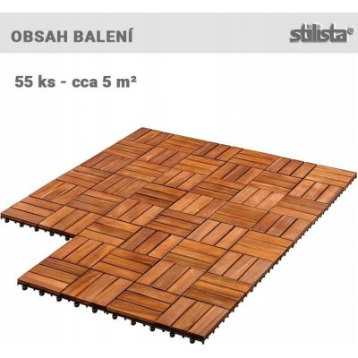 Stilista Dřevěné mozaika 4x3 akát M90801 111222333 5m² 55ks – HobbyKompas.cz