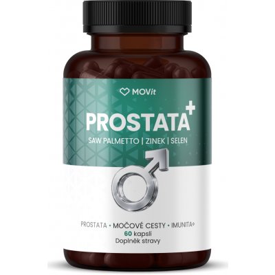MOVit PROSTATA+ Saw palmetto & zinek & selen 60 kapslí – Hledejceny.cz