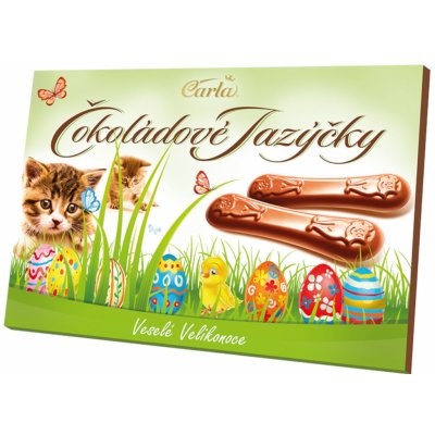 Carla Čokoládové jazýčky mléčné velikonoce 100 g – Hledejceny.cz