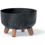 Prosperplast Květináč GRACIA LOW BETON EFFECT 28,5 cm antracit – Hledejceny.cz