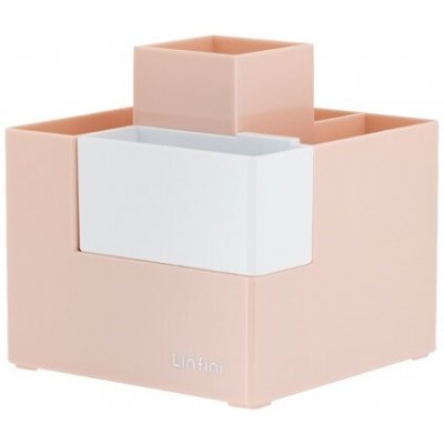 DELI Linfini 4 oddíly + 1 vyjímatelný box, plastový, růžový – Hledejceny.cz