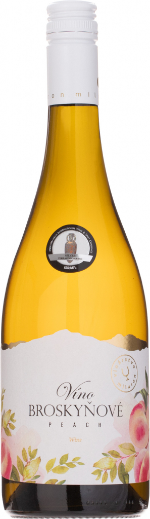 Miluron Broskyňové víno 12% 0,75 l (holá láhev)