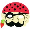 Dětský karnevalový kostým Piráti maska pirát s červeným šátkem