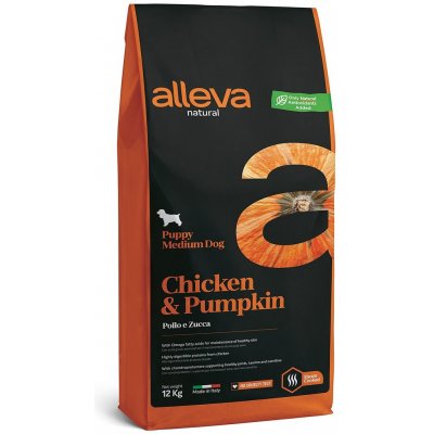 Alleva Natural Puppy Medium Chicken and Pumpkin 12 kg – Zboží Mobilmania