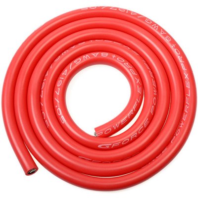 GForce Kabel se silikonovou izolací Powerflex 8AWG červený 1 m – Zboží Dáma