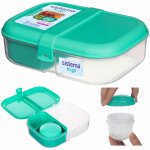 Sistema krabička na svačinu Ribbon To Go s vložkou a kelímkem minty teal – Zboží Dáma