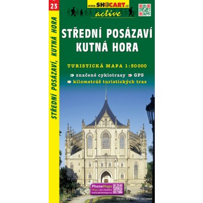 Turistická mapa 023 Střední Posázaví,Kutná hora 1:50 000