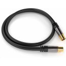 PremiumCord TV antenní HQ propojovací kabel M/F 75Ohm (135dB) 4x stíněný 1,5m KJQIEC015