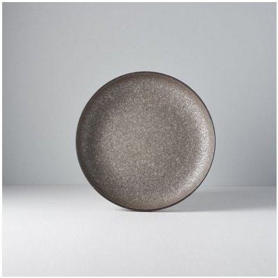 MIJ Kulatý talíř s vysokým okrajem EARTH BLACK 22 x 4,5 cm – Zboží Mobilmania
