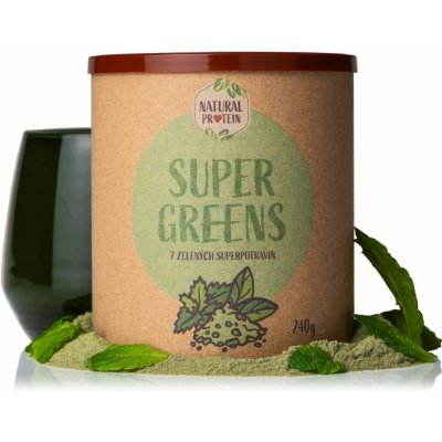NaturalProtein Super Greens 7 zelených potravin 240 g – Hledejceny.cz