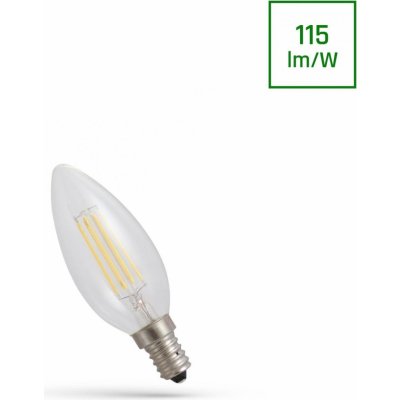 Spectrum LED LED CANDLE C35 E-14 230V 4W COG Neutrální bílá CLEAR – Zboží Mobilmania