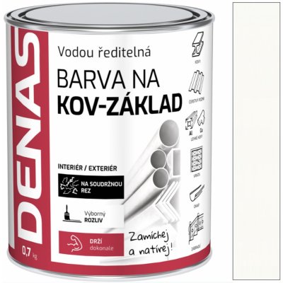 DENAS NA KOV-ZÁKLAD antikorozní barva na kov, 0100 bílá, 700 g – Hledejceny.cz