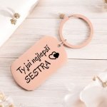 Přívěsek na klíče Ahome Kovová rosegold Nejlepší sestra – Hledejceny.cz