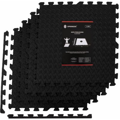 SPRINGOS FM0003 Puzzle 60 x 60 x 1,2 cm černá 6ks – Zboží Dáma