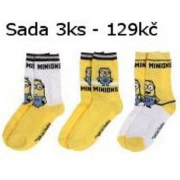 Minions ponožky žluté 3ks
