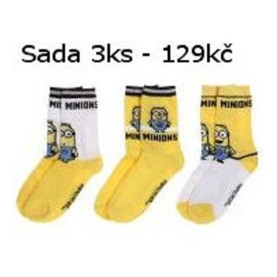 Minions ponožky žluté 3ks