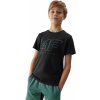 Dětské tričko 4F chlapecké tréninkové tričko s krátkým rukávem t-shirt FNK M166-20S-DEEP BLACK