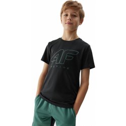 4F chlapecké tréninkové tričko s krátkým rukávem t-shirt FNK M166-20S-DEEP BLACK