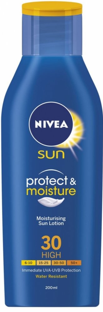 Nivea Sun Protect & Moisture hydratační mléko na opalování SPF30 200 ml |  Srovnanicen.cz