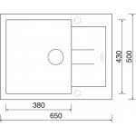 Sinks TLAM65050030 AMANDA 650 Granblack – Zboží Mobilmania