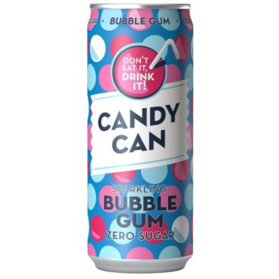 Candy Can Sycený nápoj s příchutí žvýkačky se sladidly 330 ml