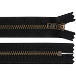 Kovový zip YKK No 5 délka 18 cm staromosazný (jeansový) Varianta: 580 černá staromosaz, Balení: 1 ks – Hledejceny.cz